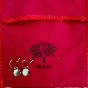Me & Ro Sterling Silver Disc Dangle Earrings.
